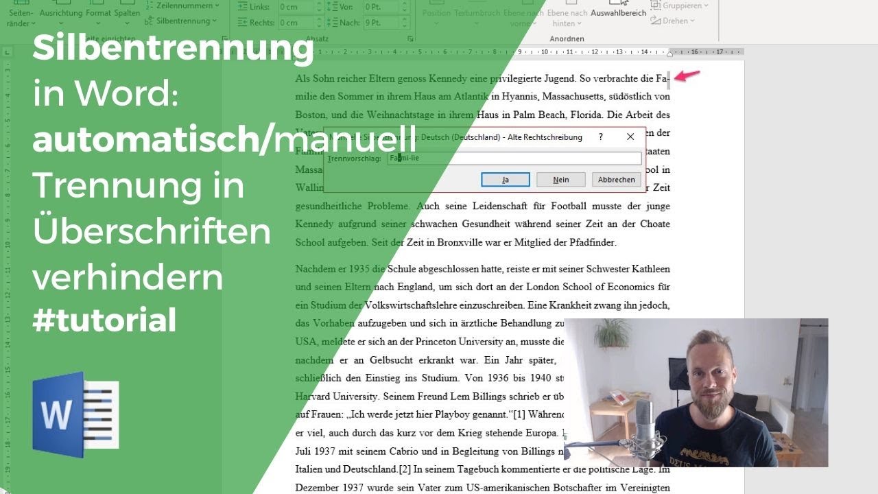 Silbentrennung in Word: Automatisch und manuell die Wortrennung optimieren – Tutorial