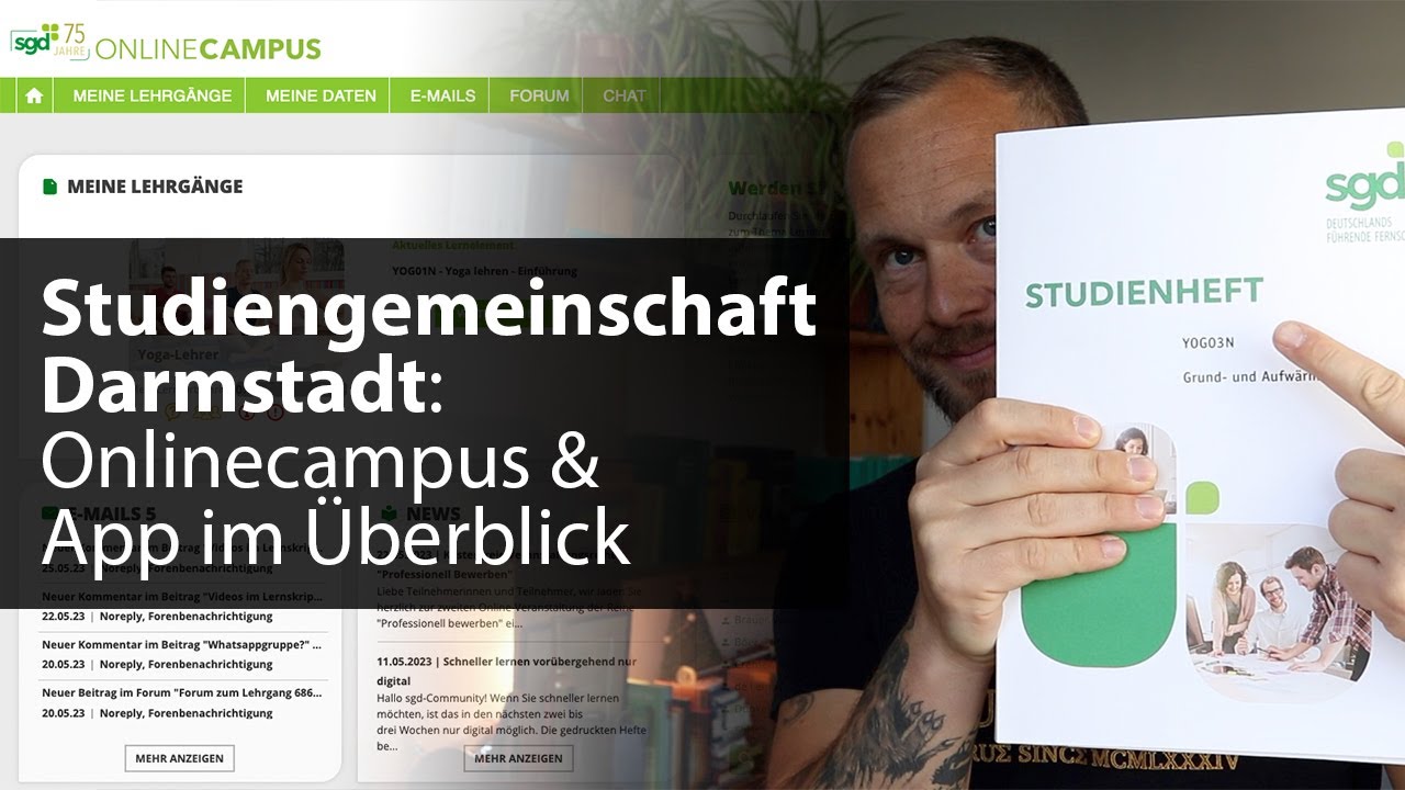 Fernstudium sgd: Ich zeige euch den Onlinecampus der Studiengemeinschaft Darmstadt