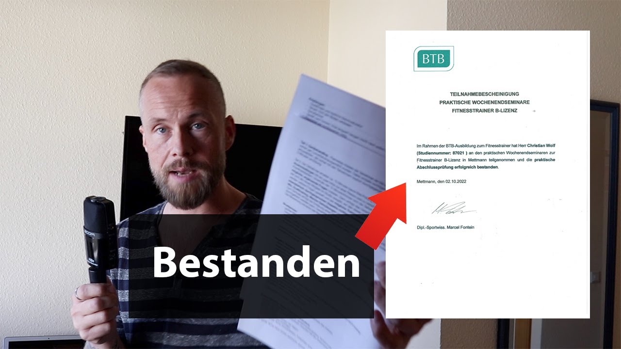 Die B-Lizenz-Prüfung habe ich schon mal bestanden :D