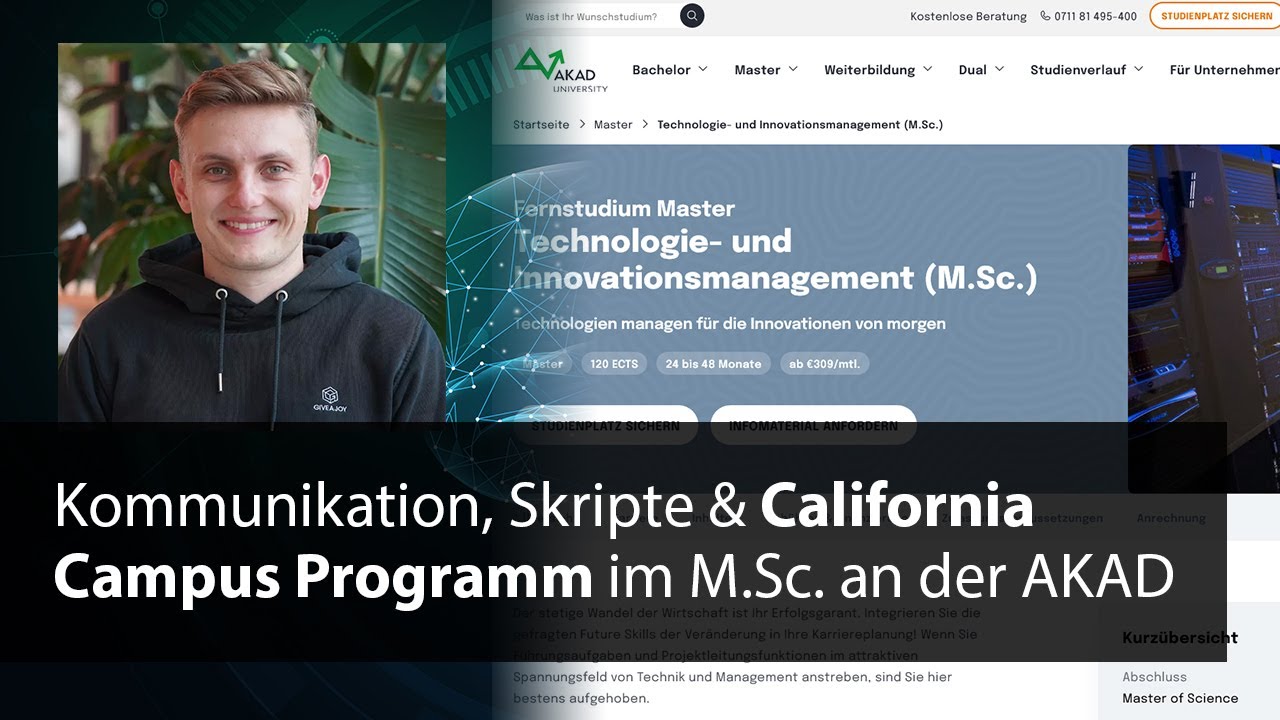 Master-Fernstudium an der AKAD University: Robin über seine Erfahrungen mit Skripten & Betreuung