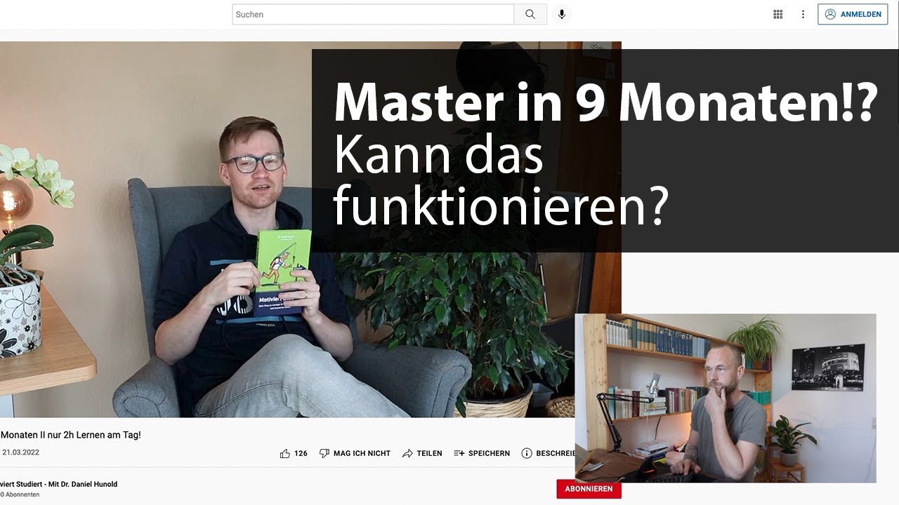 MASTER IN 9 STATT 18 MONATEN? Ich reagiere auf Daniel Hunold von Motiviert Studiert